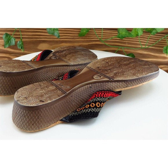 Himalaya Sz 41 M Black Flip Flop Fabric Women Sandals‎ - Picture 9 of 12